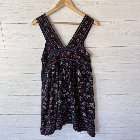 American Eagle Outfitters Dress Womens Size S/P Boho Floral Tassels Tank Mini - Picture 14 of 16